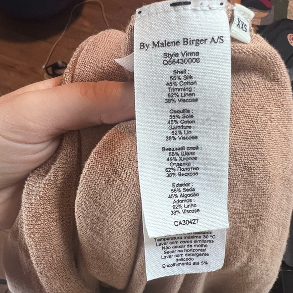 By Malene Birger Vinna V-Neck Pullover Dolman Sleeve Top - Picture 7 of 10